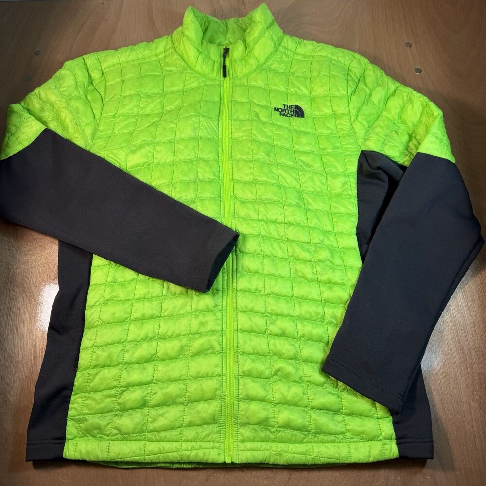 North Face Momentum ThermoBall Hybrid Insulated Jacket Men Large Quilted Green